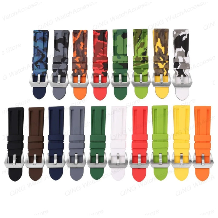 Panerai Silicone Watch Strap – 20–26mm, Waterproof Rubber Band
