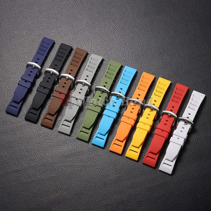 Soft Silicone Watchband 20mm 22mm Sport Waterproof Smartwatch Bracelet for Richard Mille Diving Rubber Watch Strap Accessories