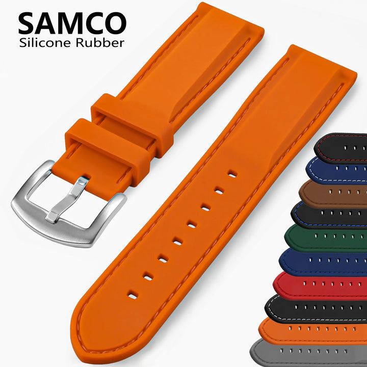 Silicone Rubber Watch Band 20–22mm (Soft & Comfortable Replacement)