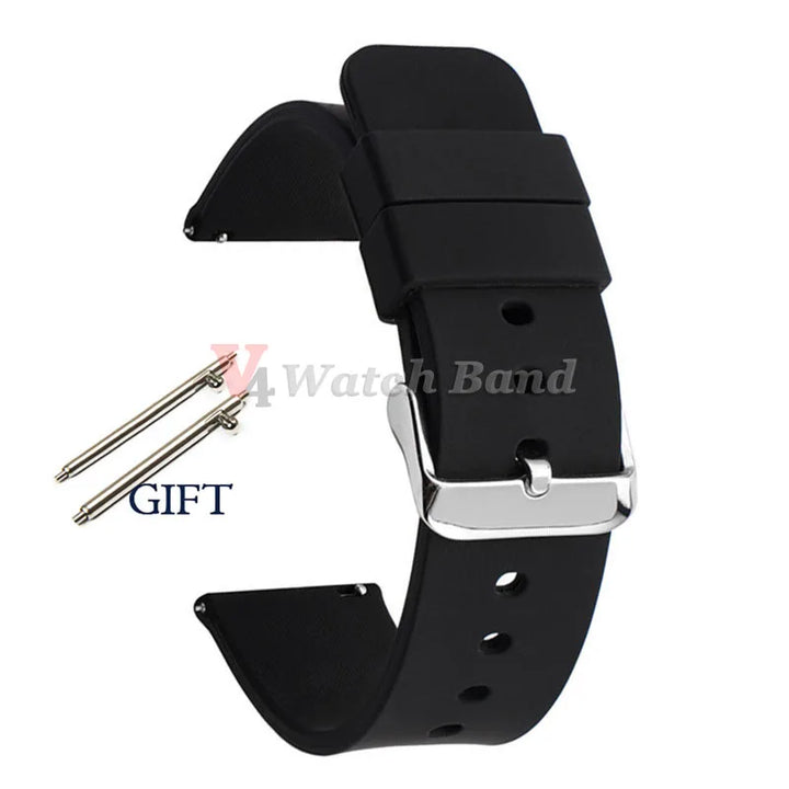 Universal Watch Straps 20mm 22mm 24mm 14mm 16mm 18mm Quick Release Silicone Band for Samsung for Huawei Women&Men Accessories