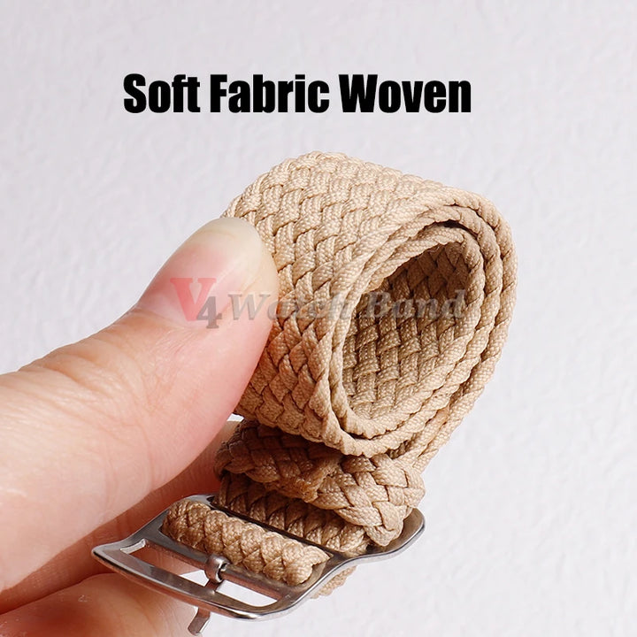 Perlon Woven Nylon Watch Strap (14–22mm)