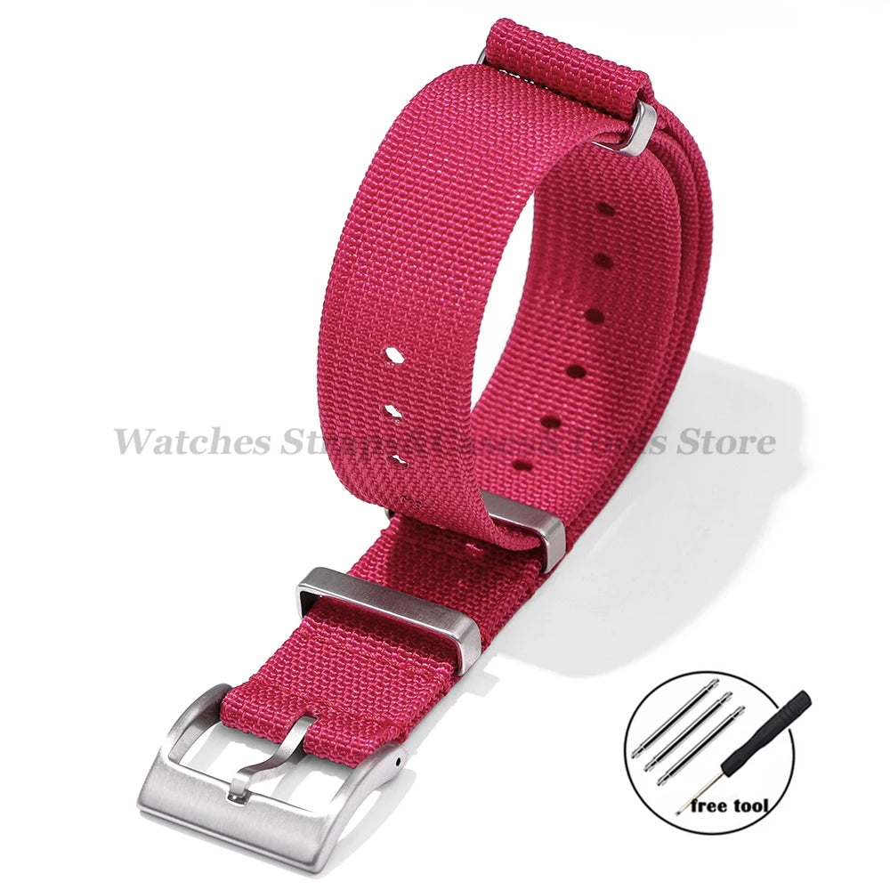 Nylon Ribbed Watch Band 18mm 20mm 22mm for Xiaomi Redmi Watch 3 Lite/Active for Smartwatch Universal Wristband Watch Accessories