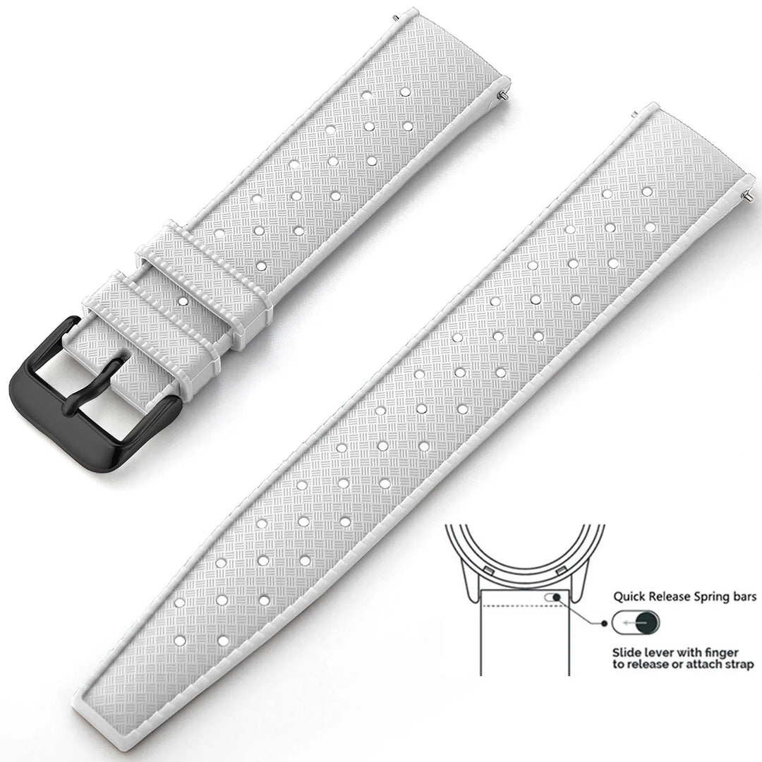 Tropical Silicone Watch Band 18–22mm (Quick Release)
