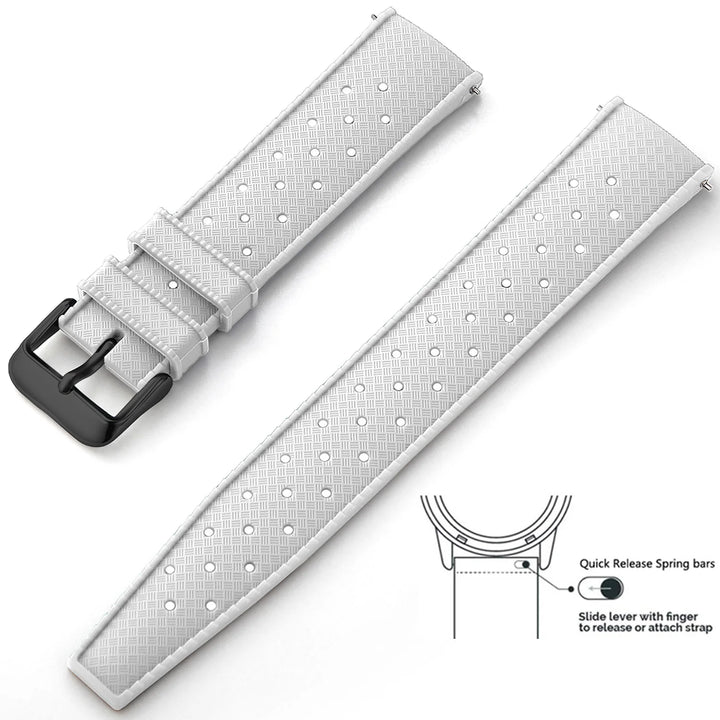 Tropical Silicone Watch Band 18–22mm (Quick Release)