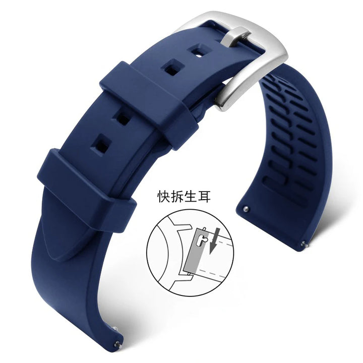 Silicone Watchband for Rolex Water Ghost 18mm 19mm 20mm 21mm 22mm 24mm Watrproof Strap Watch Accessories Rubber Bracelet