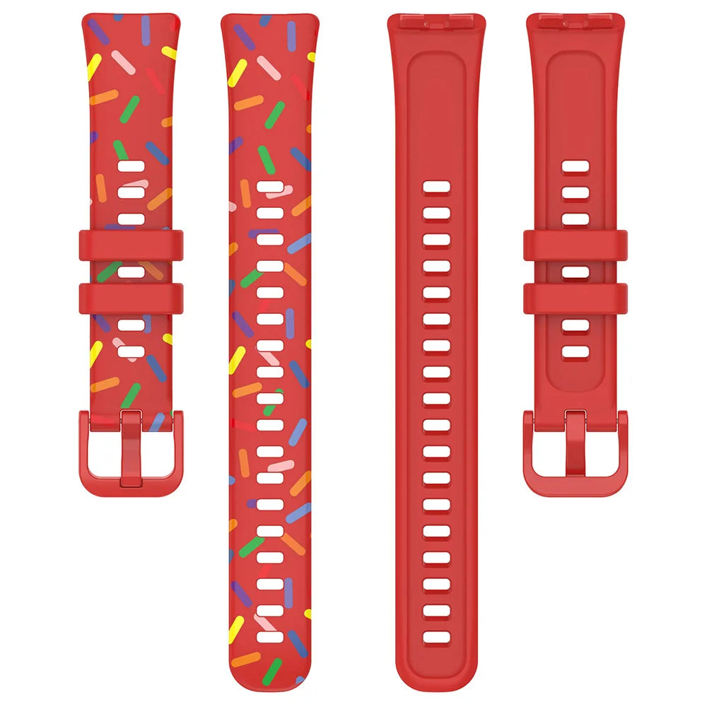 Printed Silicone Strap for Huawei Band 8-10