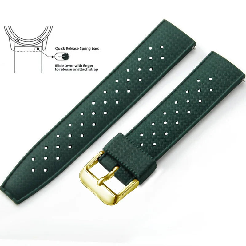 Tropical Silicone Watch Band 18–22mm (Quick Release)