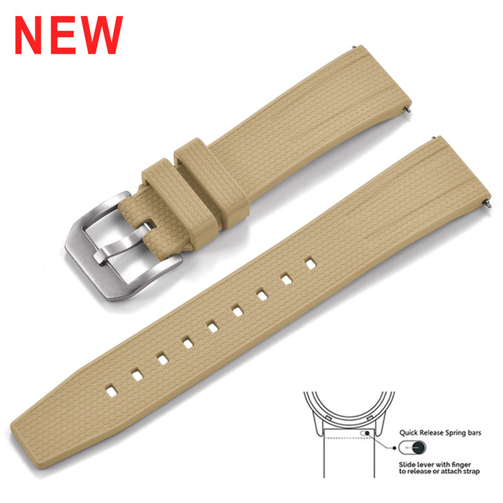 JUELONG Premium Busluo Fkm Rubber Watch Strap 20mm 22mm Watch Bands Fluororubber Straps For Traditional Diving Watch Accessories