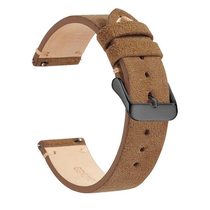 Genuine Leather Quick-Release Watch Strap 14–22mm