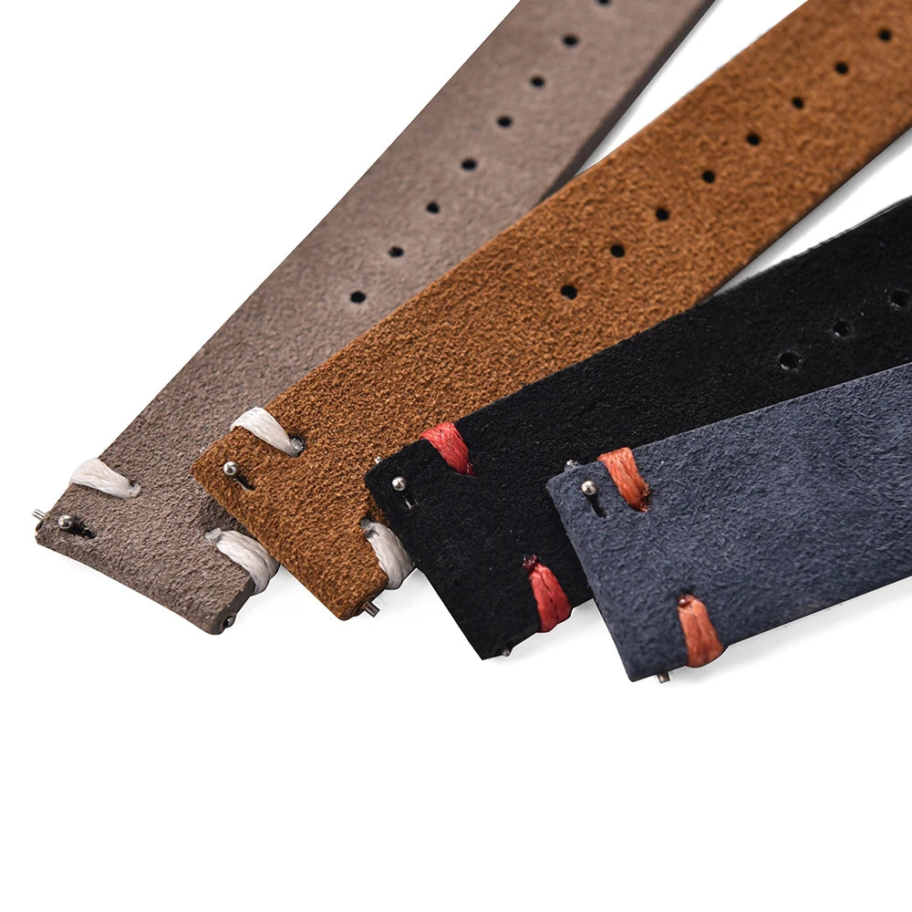 Suede Leather Watch Strap – 20-22mm Quick Release