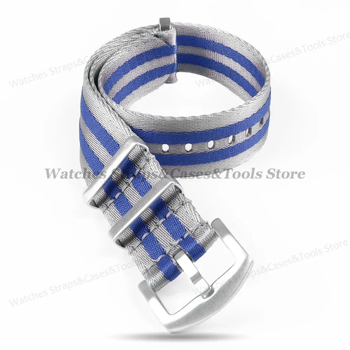 18mm 20mm 22mm Soft Nylon Watchband Bracelet Army Military Men Sport Strap for Omega 007 for Seamaster 300 Replacement Wristband