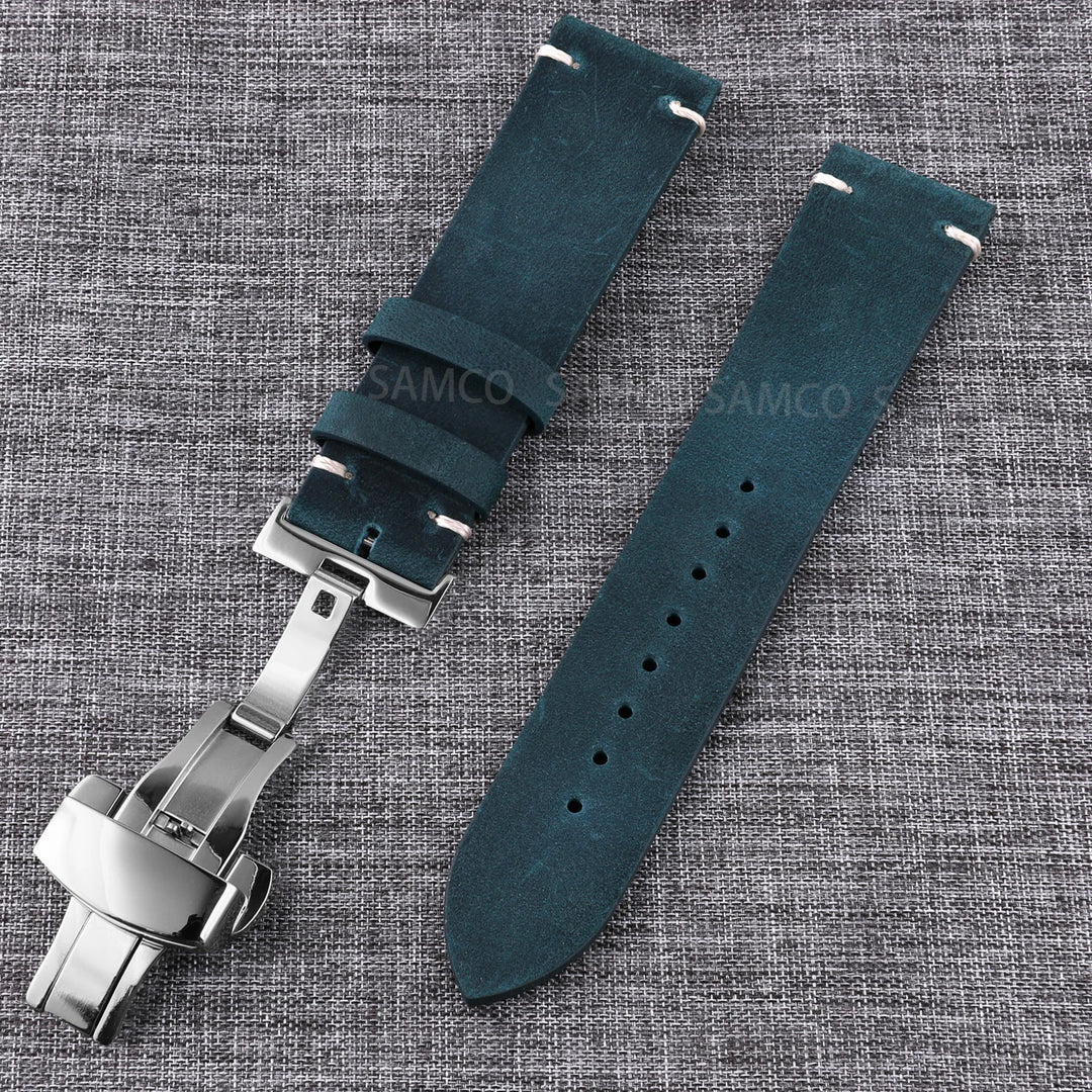 Vintage Top-Grain Leather Watch Strap (18–24mm)