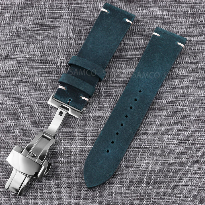 Vintage Top-Grain Leather Watch Strap (18–24mm)
