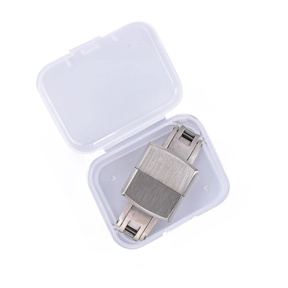Stainless Steel Butterfly Buckle – 16/18mm, Double Pull Folding Clasp