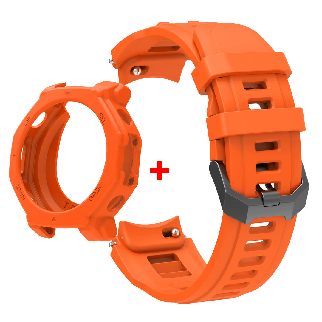 Silicone Strap & Protective Case for Amazfit T-Rex 3 Pro – 48mm Replacement Band