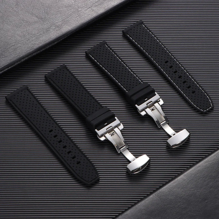 Premium Silicone Watch Strap – 20/22mm, Waterproof & Breathable, Butterfly