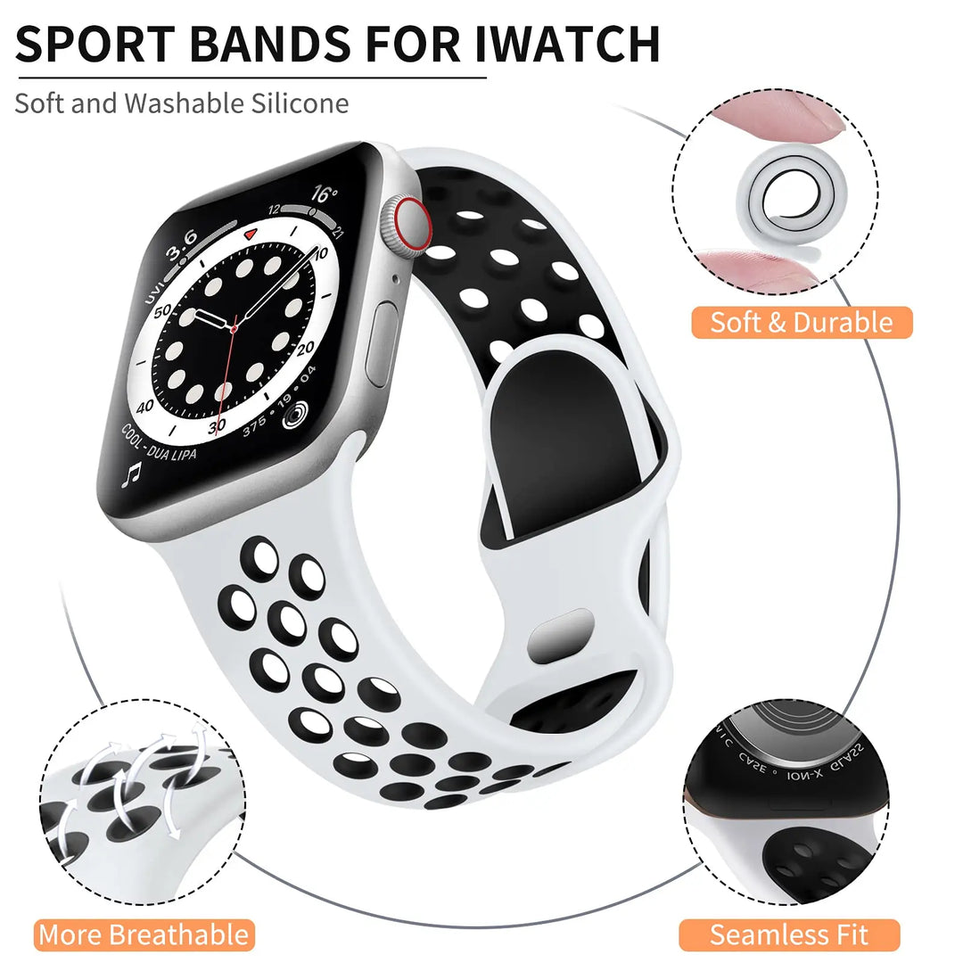 Silicone Apple Watch Band – Multi‑Size (38–49mm)