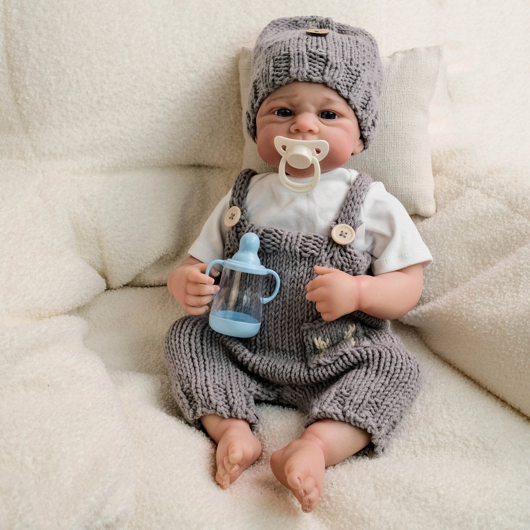 19" Elijah Realistic Newborn Boy Reborn Doll