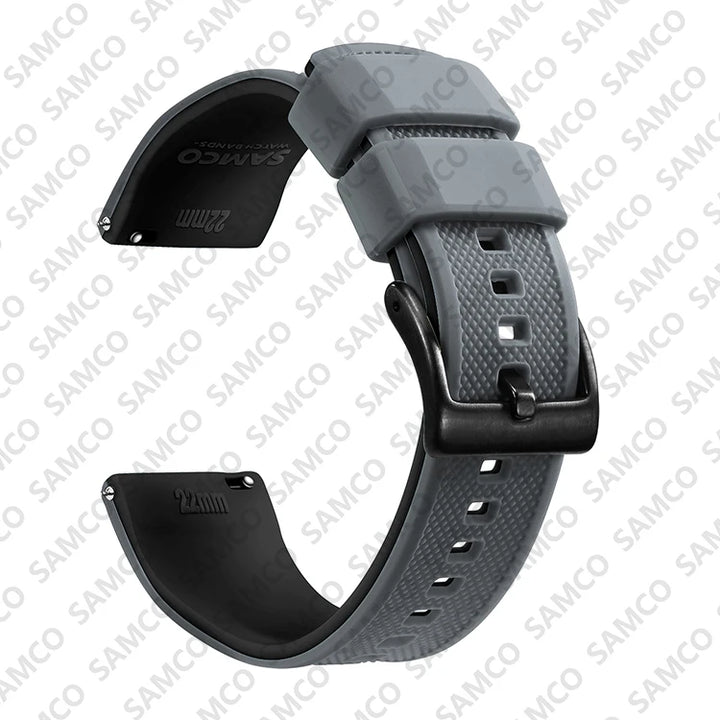 Premium Silicone Rubber Watch Band 18–22mm (Quick Release)