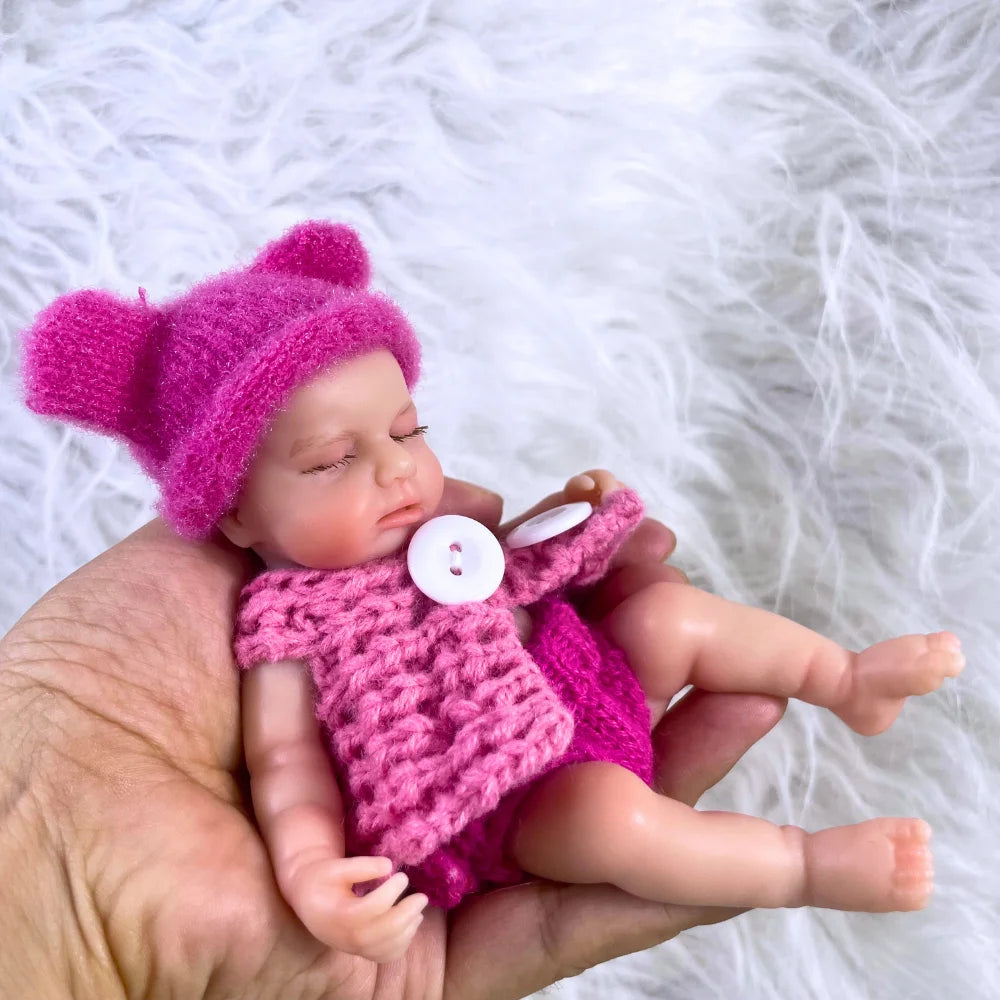 6" Full Solid Silicone Reborn Baby Doll Loulou