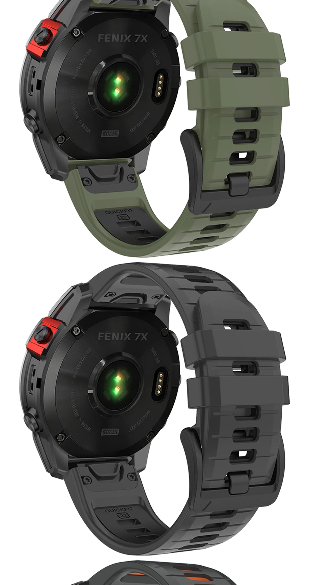 QuickFit Silicone Strap for Garmin Fenix, Epix & Enduro (22-26mm)