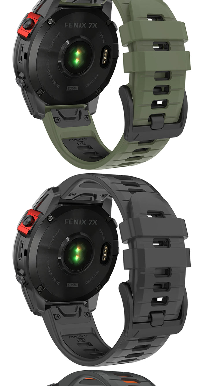 QuickFit Silicone Strap for Garmin Fenix, Epix & Enduro (22-26mm)