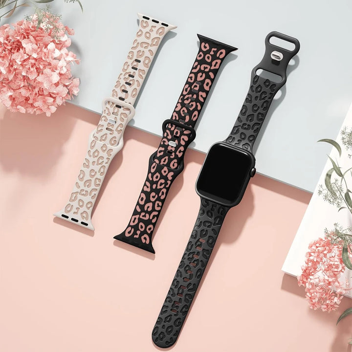 Engraved Strap For Apple Watch Band 45mm 44mm 46mm 42mm 41mm 40mm 49mm Silicone Correa Bracelet Series 8 9 10 7 SE 6 5 4 Ultra 2