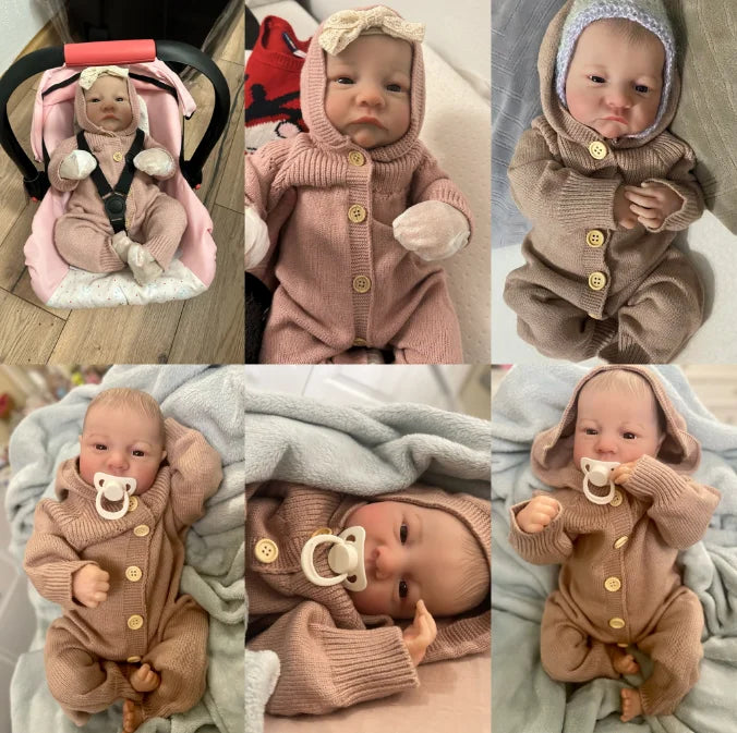 19″ Levi Finished Reborn Baby Doll – Awake Sleeping Newborn with 3D Skin & Visible Veins