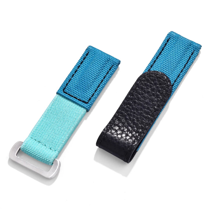 NATOBELT Hook And Loop Adhesive Watch Band Leather Elastic Nylon Sailcloth Watch Strap 20mm Watch Strap Replacement Watchbands