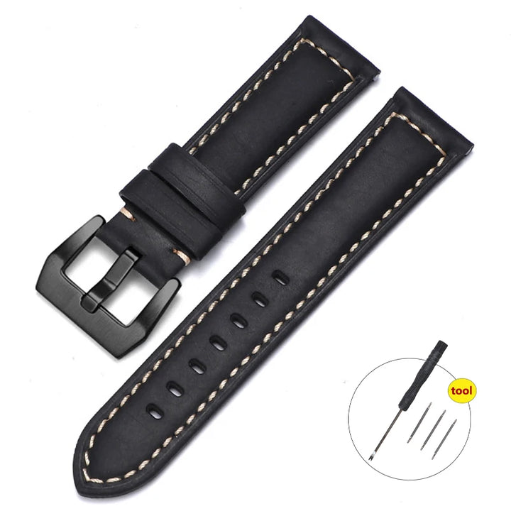 Genuine Leather Watch Strap – 20-26mm Crazy Horse for Panerai PAM111/441/312