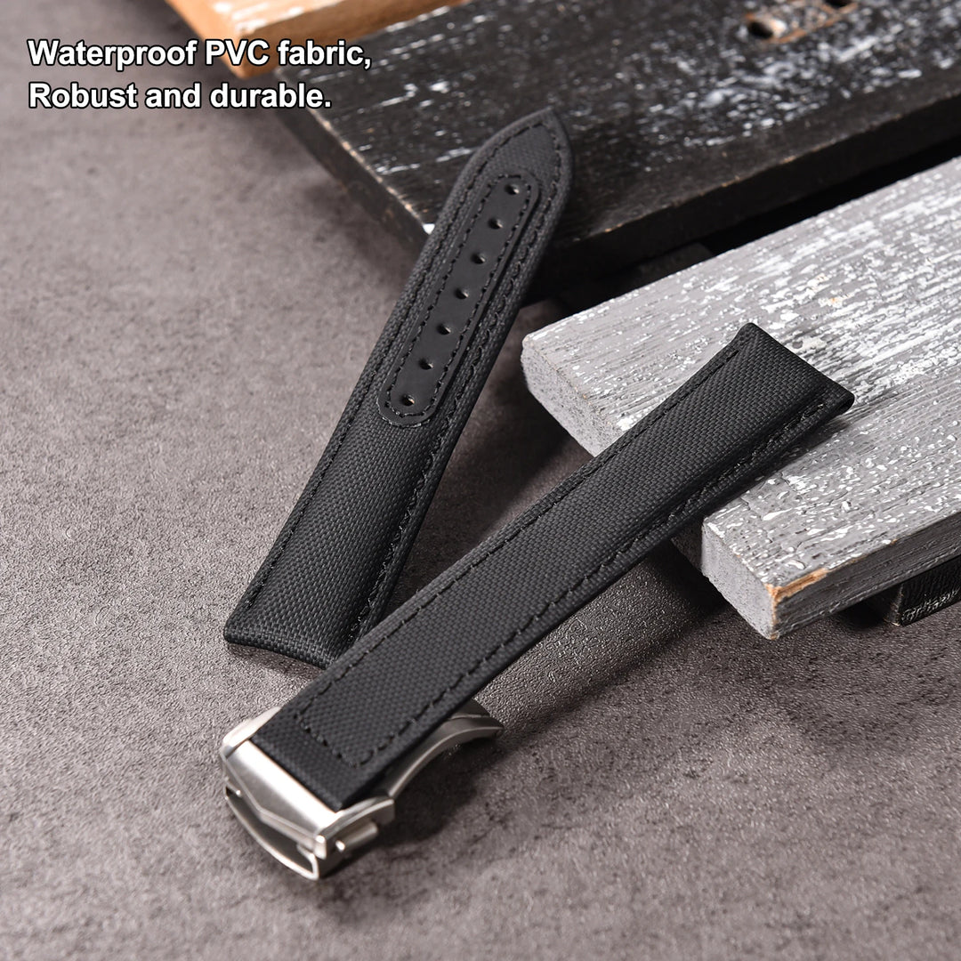 For Omega Strap Leather Sailcloth Watch Strap 20mm22mm Canvas Sailcloth Watch Band for Seiko Business Universal Bracelet for Men