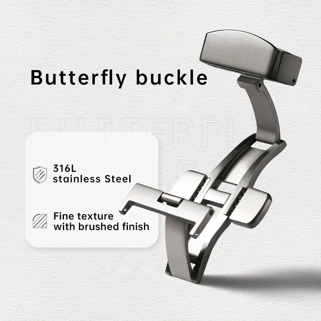 Maikes Stainless Steel Butterfly Watch Buckle 18-20mm