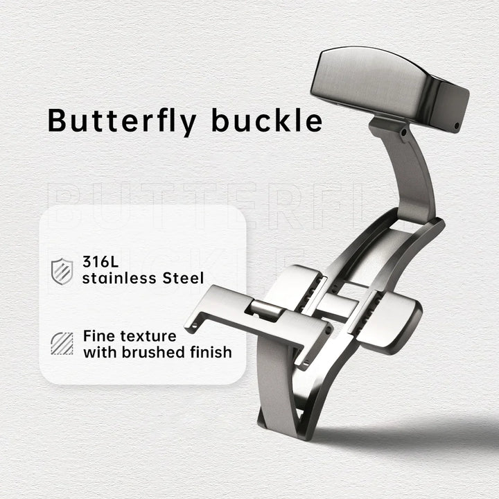 Maikes Stainless Steel Butterfly Watch Buckle 18-20mm
