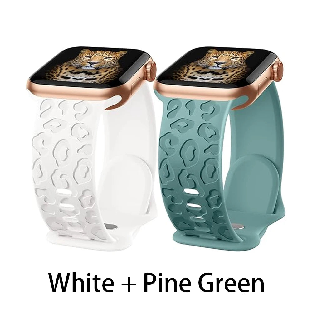 Straps For Apple Watch Band 45mm 44mm 46mm 42mm 41mm 40mm 49mm Engraved correa bracelet iwatch series 11 10 9 8 7 SE 6 5 Ultra 3