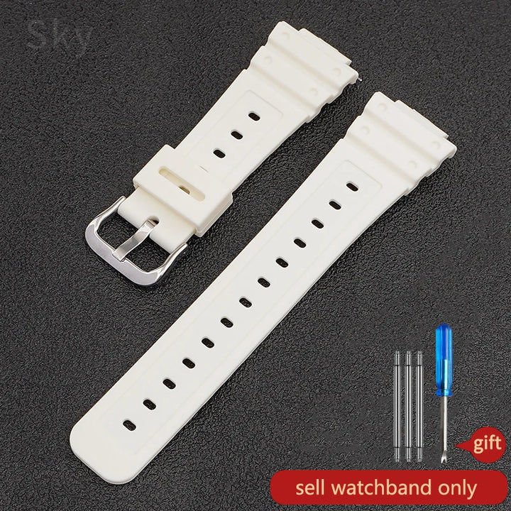 Anti-Allergy Resin Watch Strap with Stainless Steel Buckle for Casio G-Shock DW & GW Serie