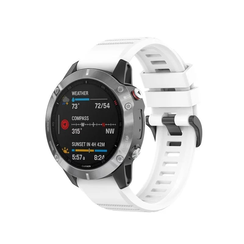 QuickFit Silicone Watch Strap 20/22/26mm for Garmin Fenix, Epix Pro & Enduro 2