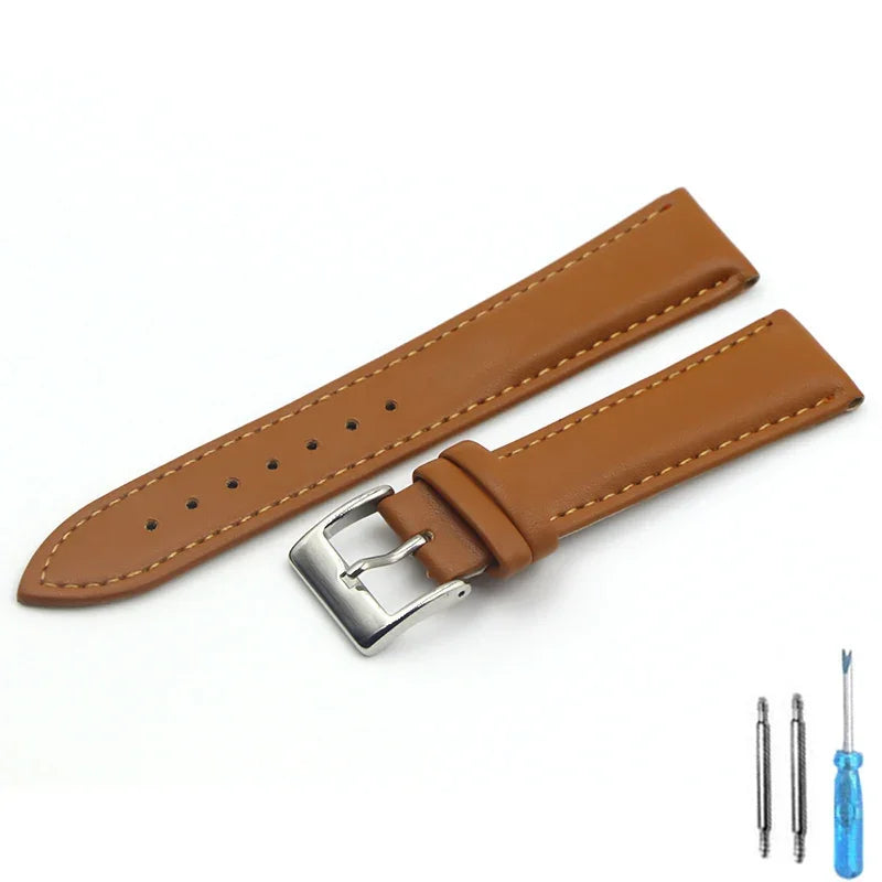 Calfskin Leather Watch Strap – 16–22mm Women’s Fashion Band