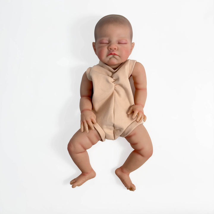 20″ August Painted Reborn Doll Parts – 3D Skin with Visible Veins & Cloth Body (DIY)