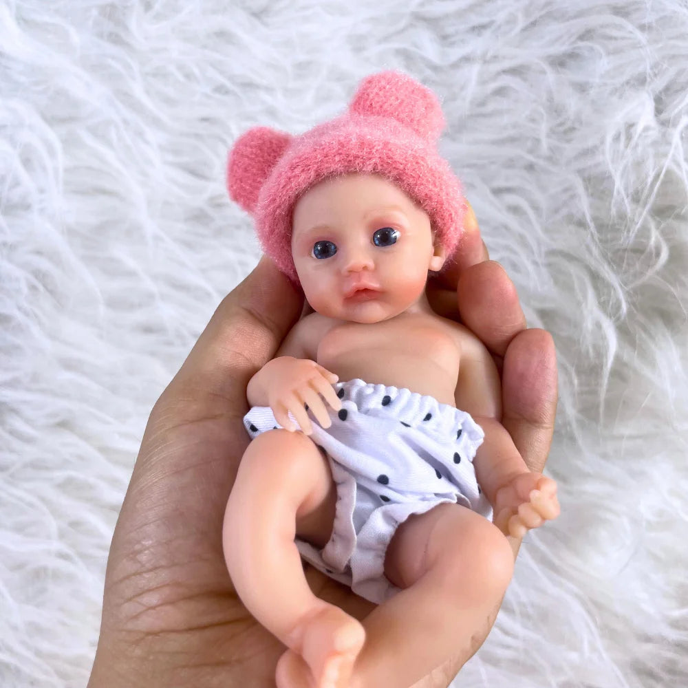 6" Full Solid Silicone Reborn Baby Meadow Doll