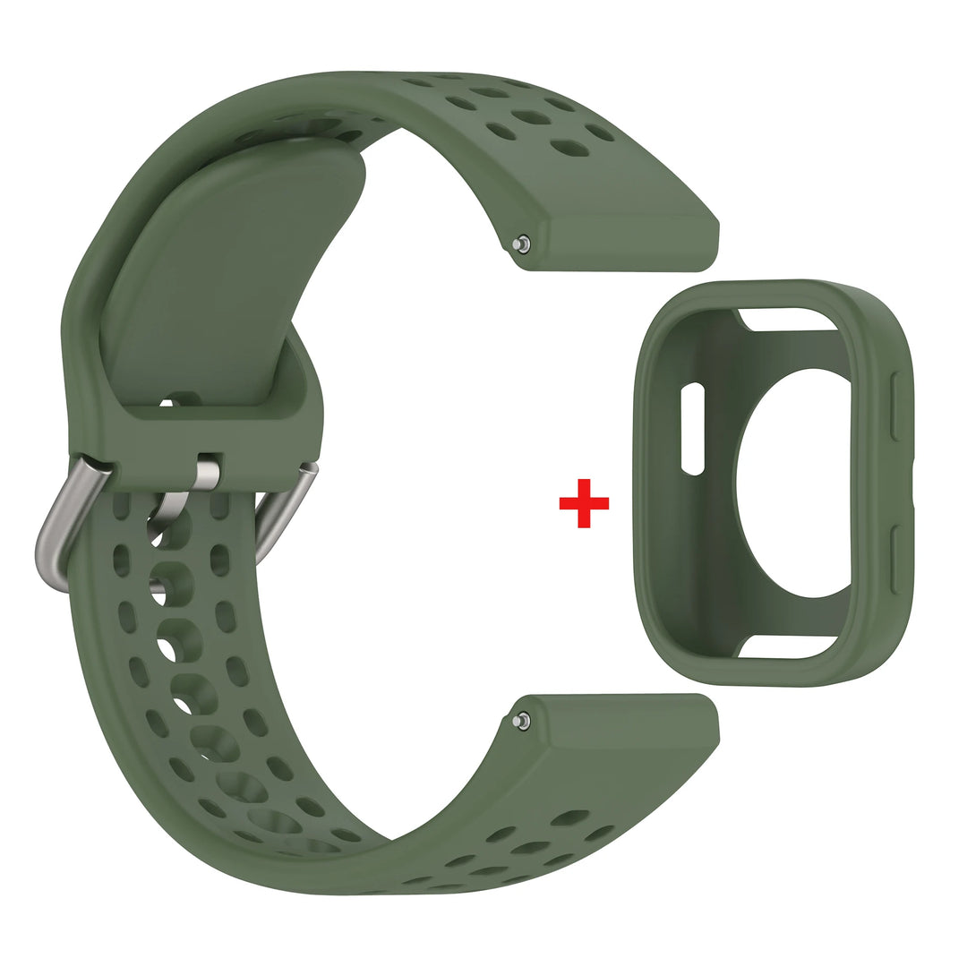 Silicone Strap with Protective Case for Amazfit Bip 6