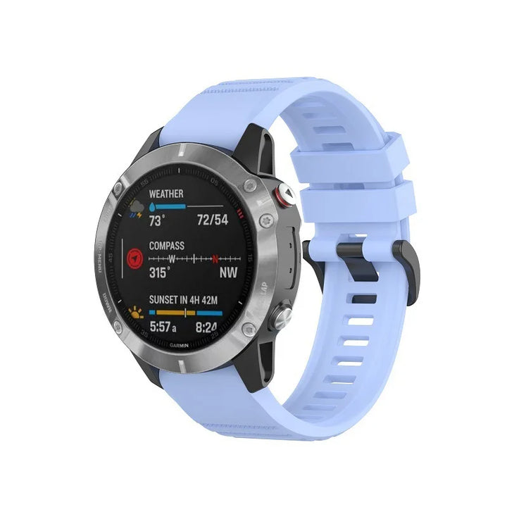 QuickFit Silicone Watch Strap 20/22/26mm for Garmin Fenix & Tactix Series