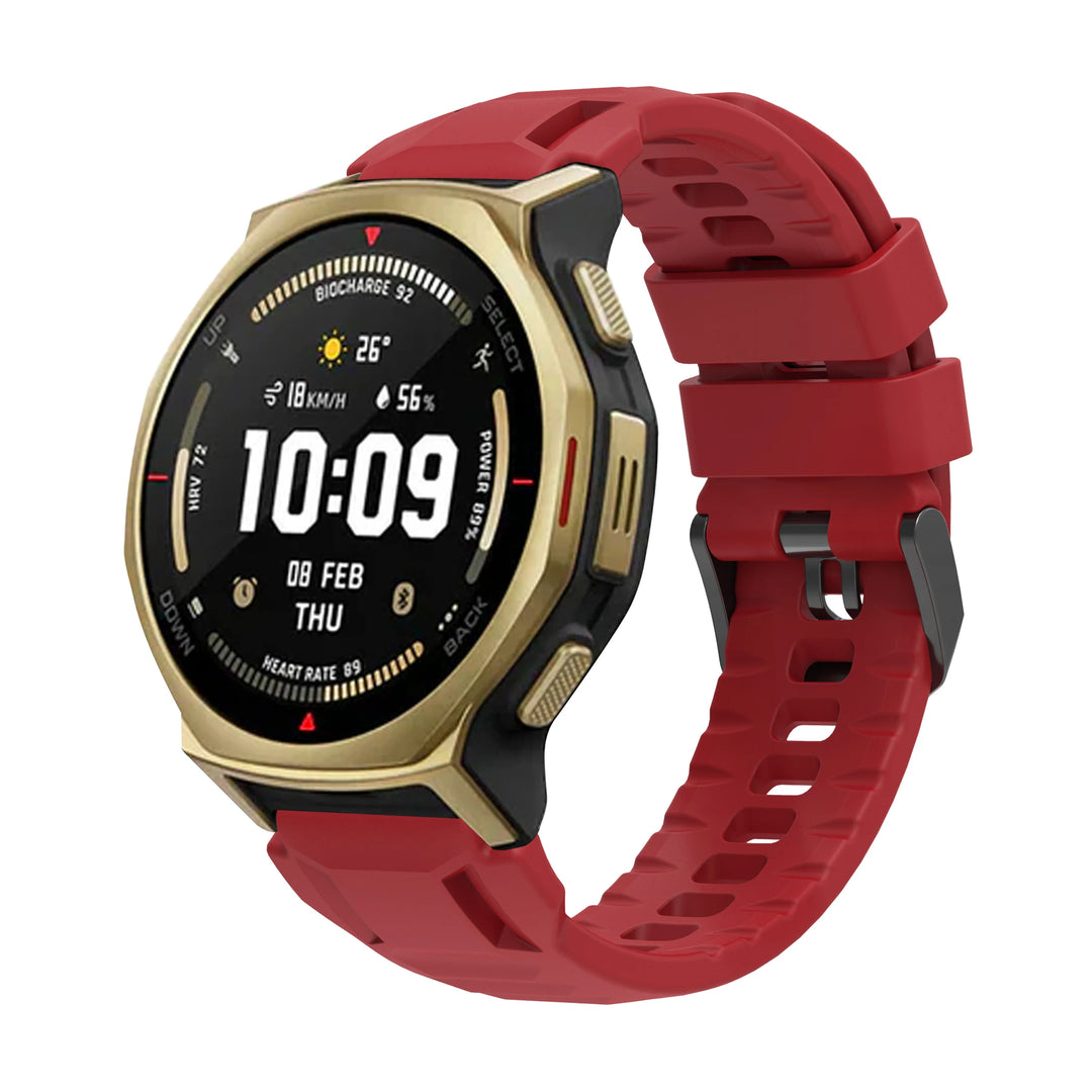 Silicone Strap with Protective Case for Amazfit T-Rex 3 Pro (44mm)