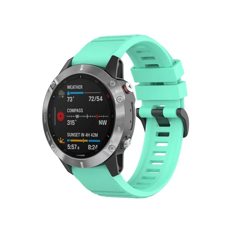 QuickFit Silicone Watch Strap 20/22/26mm for Garmin Fenix & Tactix Series