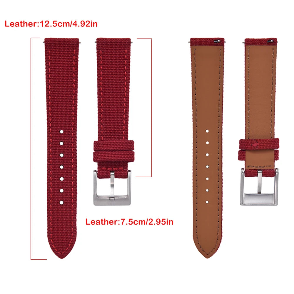 JUELONG Premium Grade Quick Release Watchbands Mixed Leather Nylon Watch Strap 18mm 20mm 22mm For SKX007 SKX009