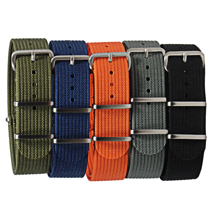 Ribbed Nylon Military Watch Strap (20-22mm)