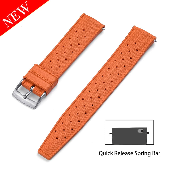 Premium Grade Fluororubber Tropical Watch Strap 18mm 20mm 22mm 24mm For S-eiko SRP777J1 FKM Watch Bands For Men's Diving Watches