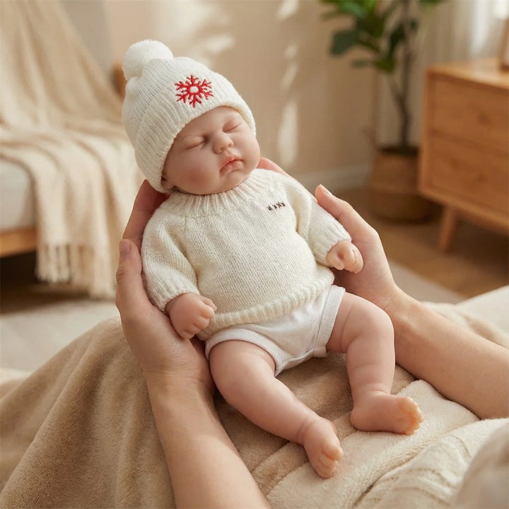 NPK 12inch Solid Silicone Reborn Baby Doll Stretchable Collectible Art Doll Pickle Version