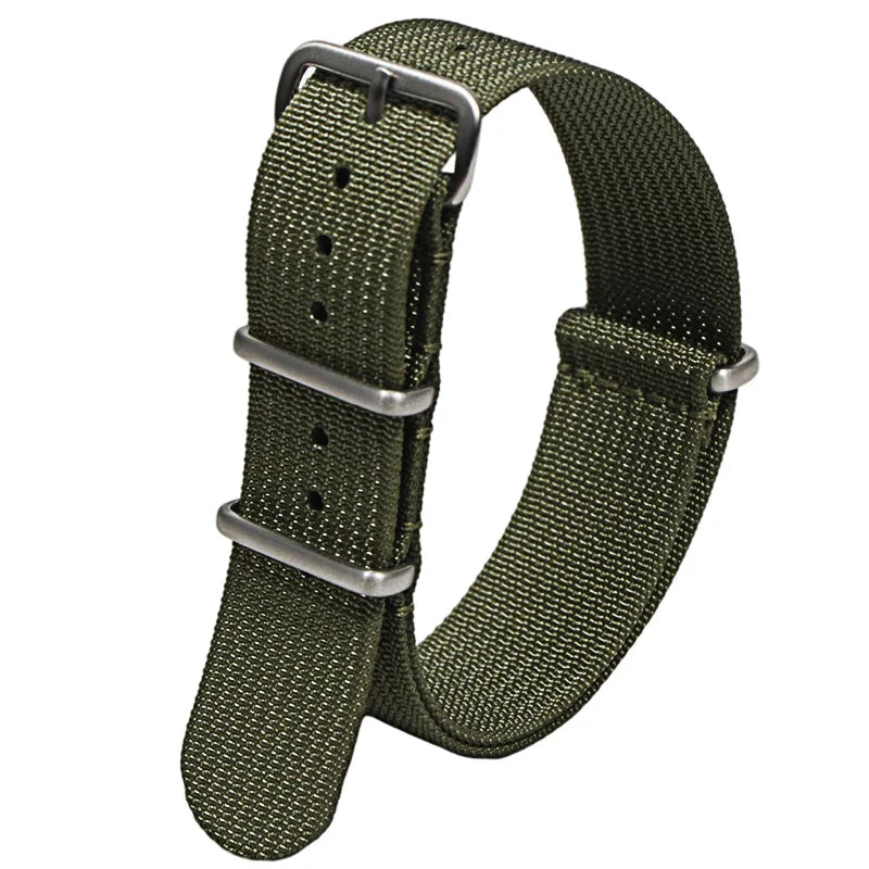 Ribbed Nylon Military Watch Strap (20-22mm)