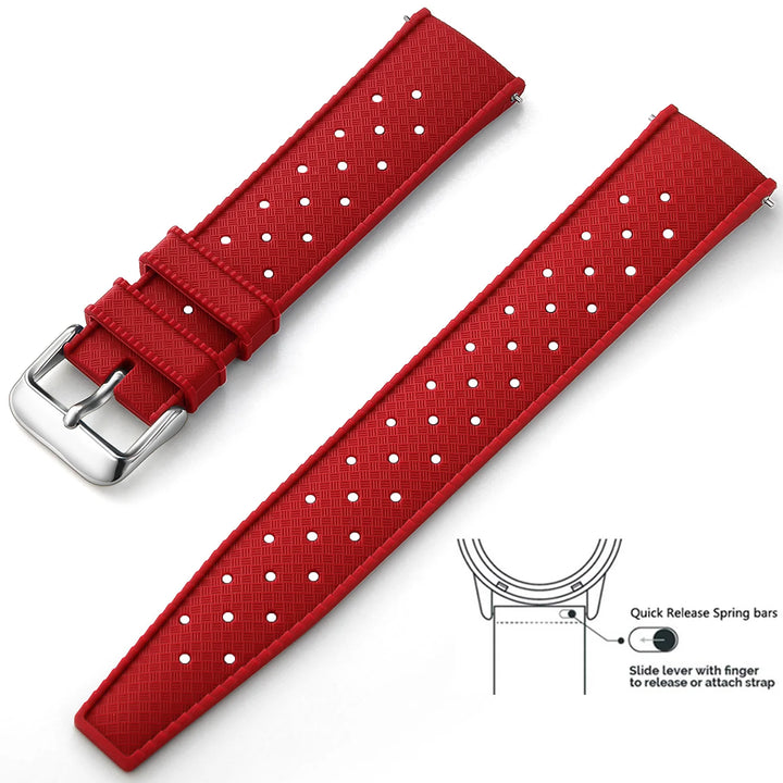 Tropical Silicone Watch Band 18–22mm (Quick Release)