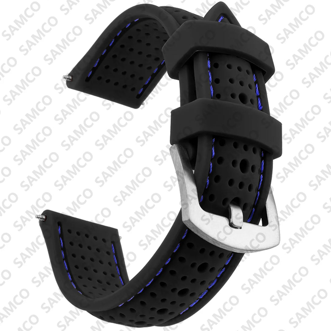 Silicone Rubber Watch Band 18–26mm (Soft & Comfortable Replacement Strap)